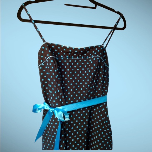 Pulse Girls/juniors Dress Black/Blue polka dot Sz L - Picture 9 of 9